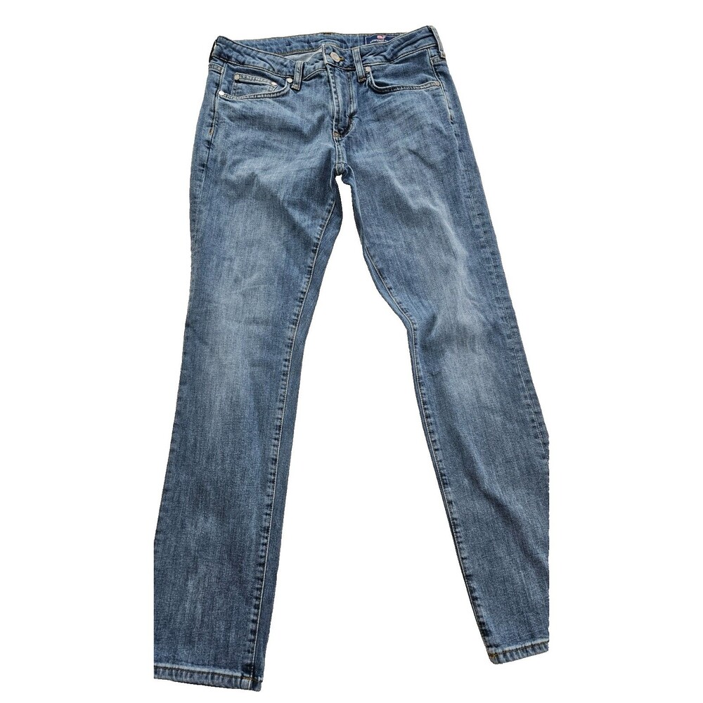 Vineyards Vines Blue Five Pockets Denim Belted Pullover Man Jeans Size 30x30